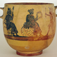 Kabeirion (Thebes), the Judgment of Paris, circa 400 B.C. Black-figure skyphos; height, 20.5 cm; diameter, 21.6 cm.
Museum of Fine Arts, Boston